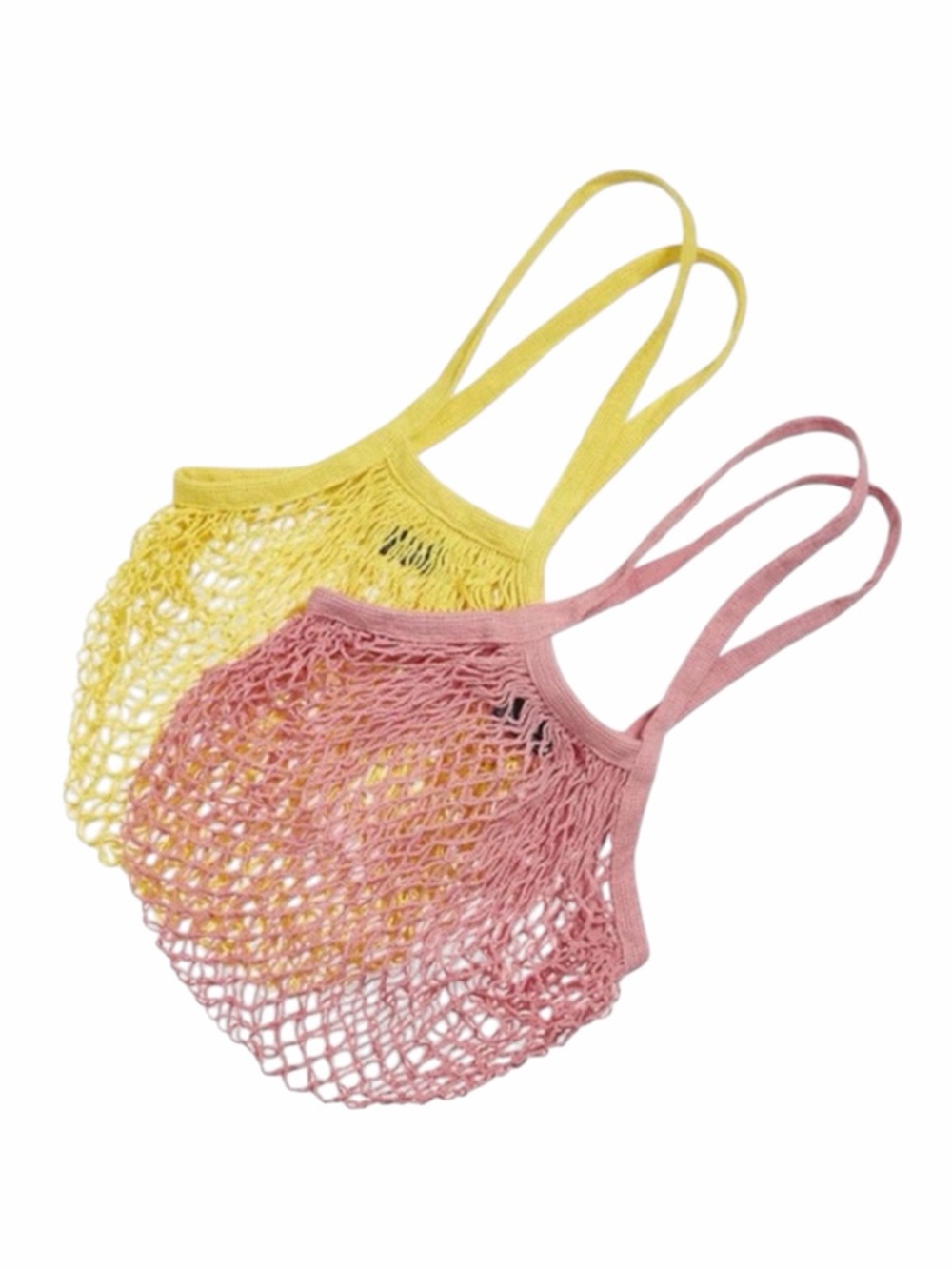 GUUD Brand French Market Mesh Tote Bag
2 Pack:Manzanita (Pink) & Citrus (Yellow)